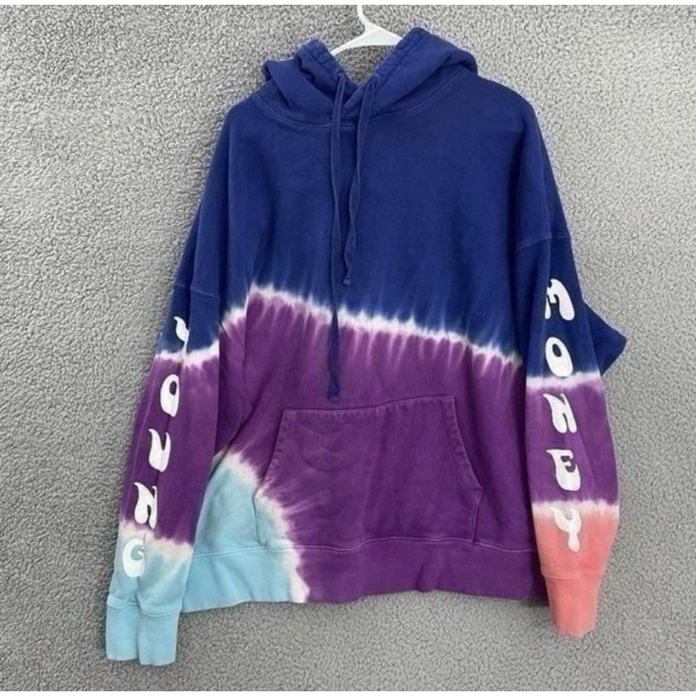 AE x Young Money Hoodie Men XL Multi Colored Tie Dye Heavy Weight‎ Pullover